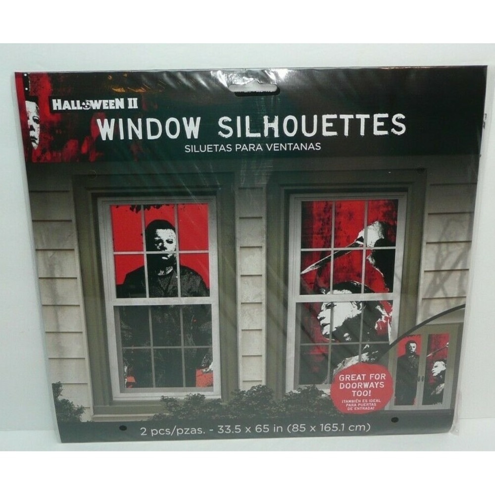 Michael Myers Halloween Window Silhouettes Scene Setters Door Cover Decoration